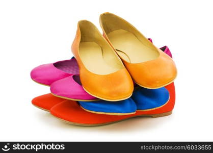 Woman shoes isolated on the white background