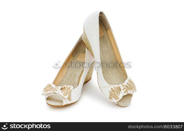 Woman shoes isolated on the white background