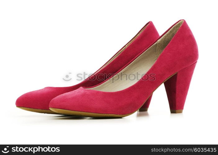 Woman shoes isolated on the white background