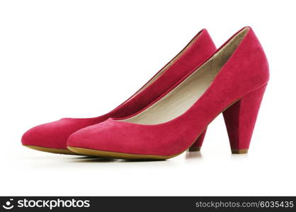 Woman shoes isolated on the white background