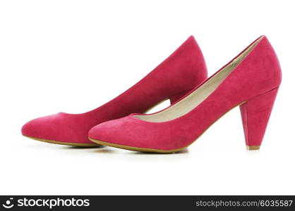 Woman shoes isolated on the white background