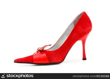 Woman shoes isolated on the white background