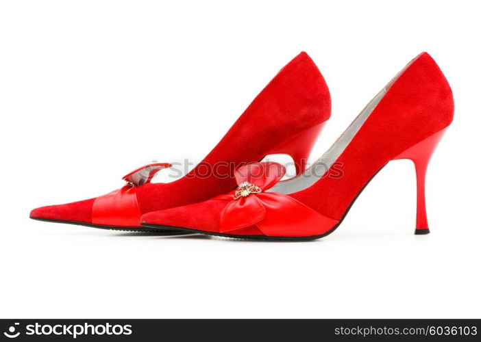 Woman shoes isolated on the white background