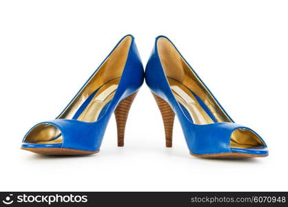 Woman shoes isolated on the white background