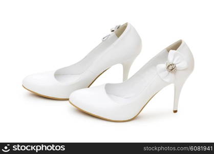 Woman shoes isolated on the white background