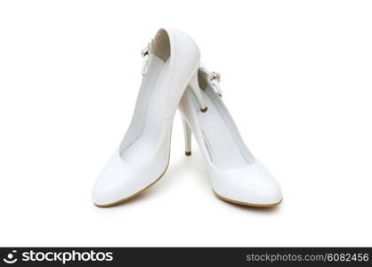 Woman shoes isolated on the white background