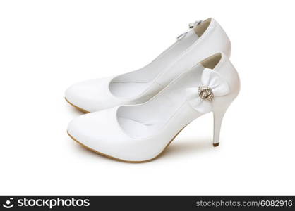 Woman shoes isolated on the white background