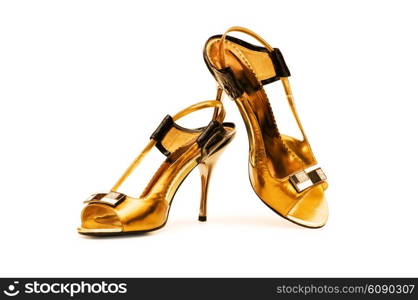 Woman shoes isolated on the white background