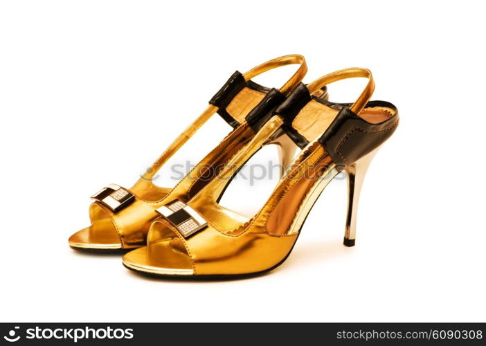 Woman shoes isolated on the white background