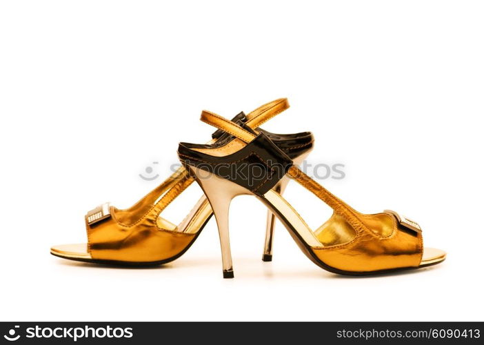 Woman shoes isolated on the white background