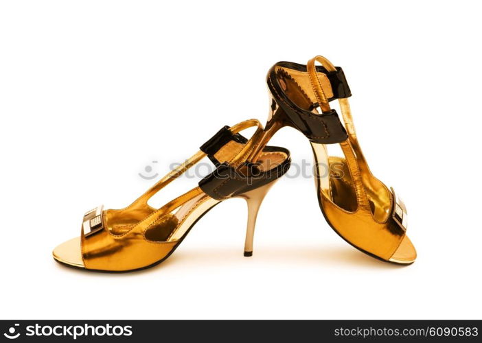 Woman shoes isolated on the white background