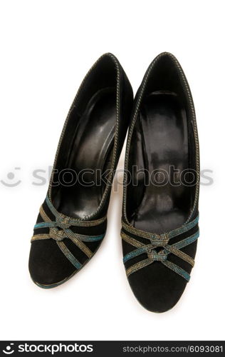 Woman shoes isolated on the white background