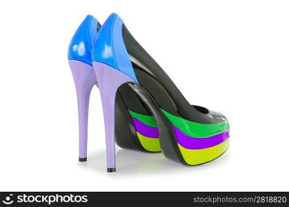 Woman shoes isolated on white