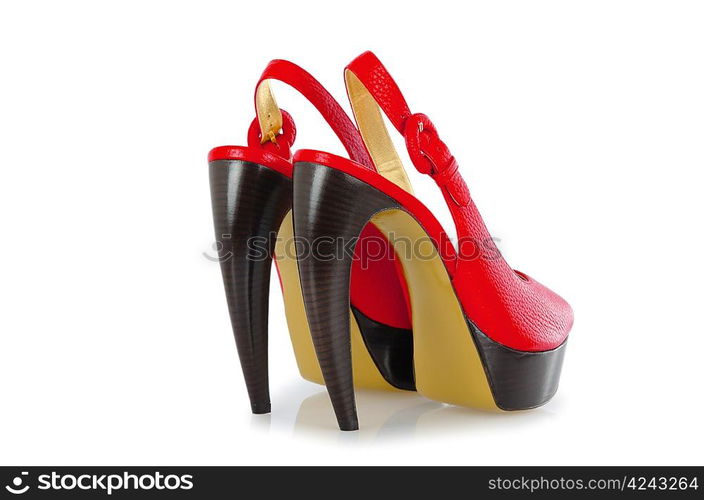 Woman shoes isolated on white