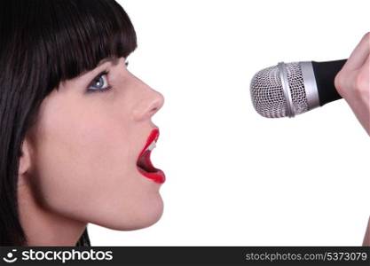 Woman singing