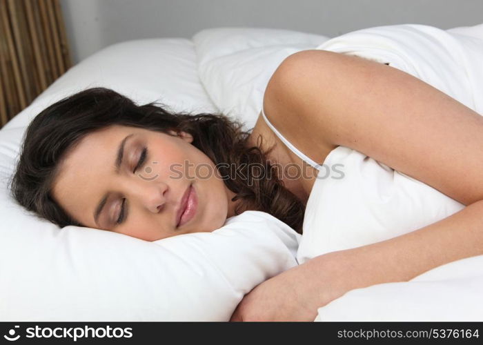 Woman sleeping peacefully