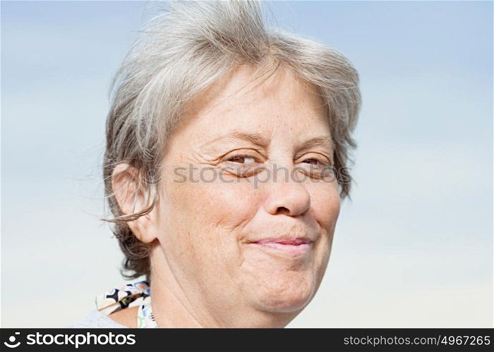 Woman smirking