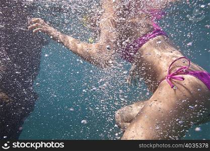 Woman snorkelling