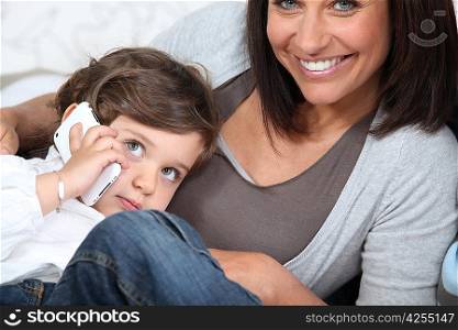 Woman spending time with her child