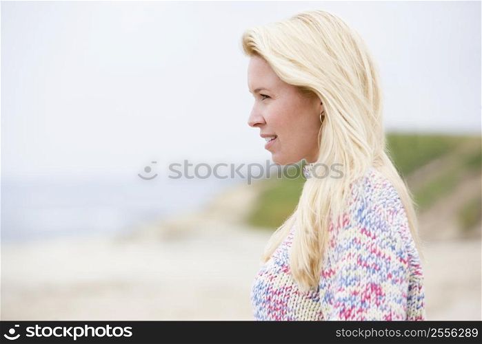 Woman standing at beach