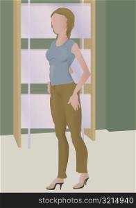 Woman standing indoors