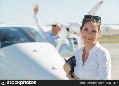 woman stewardess in uniform posing at camera
