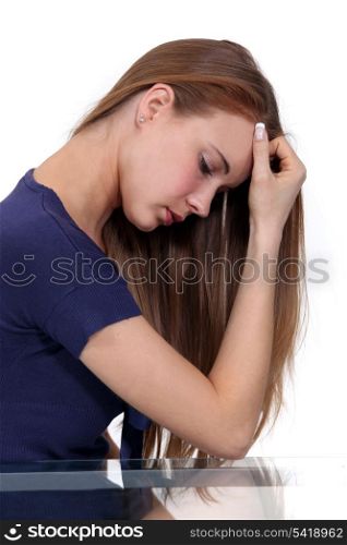 Woman suffering from stress