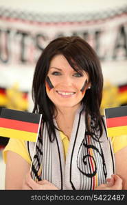 Woman supporting Germany