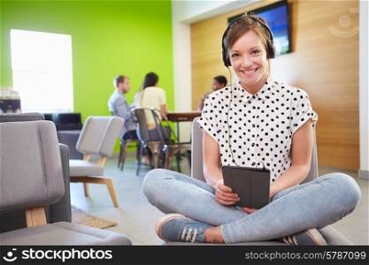 Woman Taking A Break Working In Design Studio
