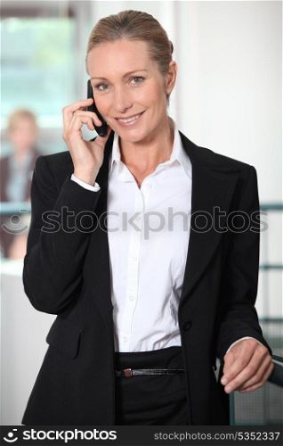Woman taking a phone call