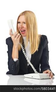 Woman talking at the phone