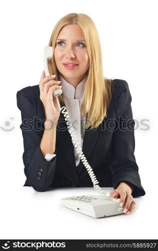 Woman talking at the phone