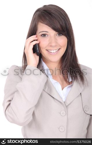 Woman talking on a cell