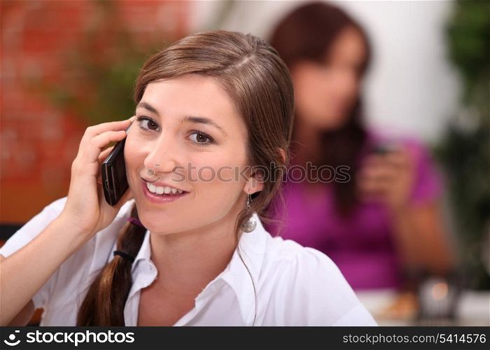 Woman talking on a cellphone