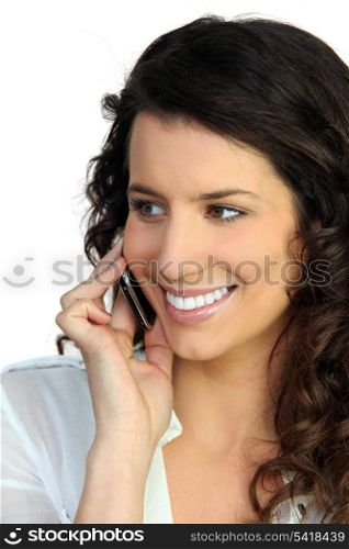 Woman talking on her mobile