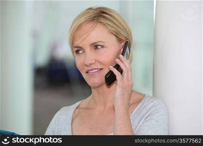 Woman using a cellphone