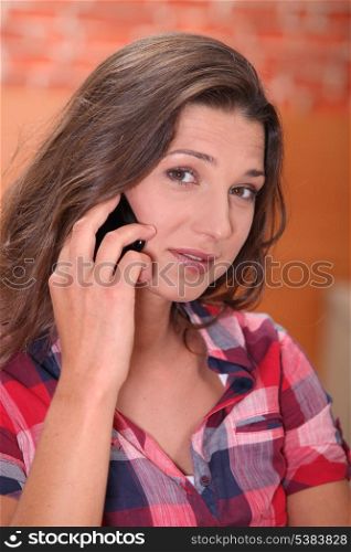 Woman using a cellphone