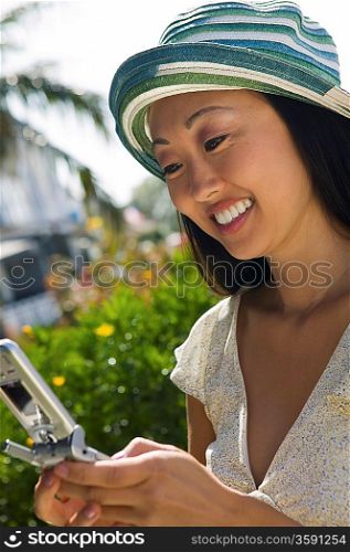 Woman Using Cell Phone
