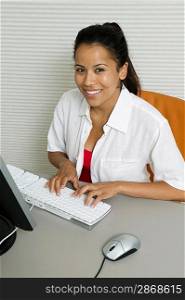 Woman Using Computer