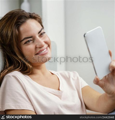 woman using mobile