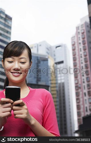 Woman Using PDA
