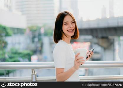 Woman using smartphone, During leisure time. The concept of using the phone is essential in everyday life.
