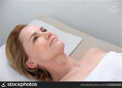 Woman waiting to have a massage