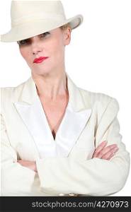 Woman wearing a hat