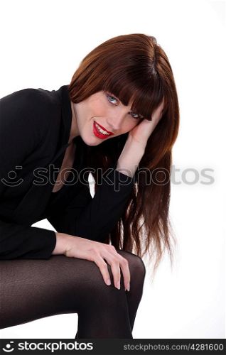 Woman wearing tights