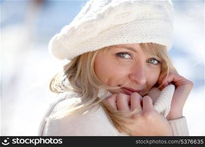 woman wearing warm clothes