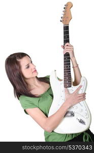 Woman with a guitar