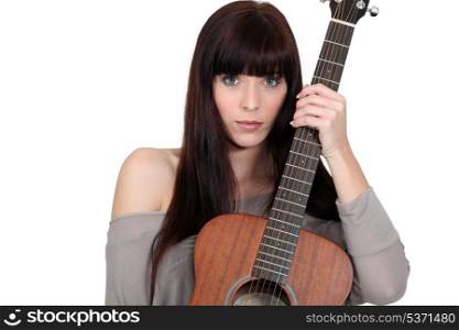 Woman with a guitar