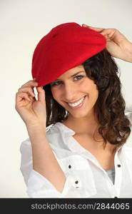 Woman with a red beret