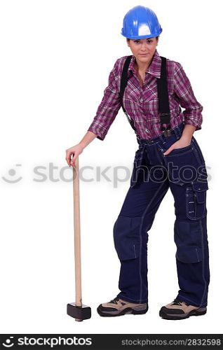 Woman with a sledgehammer
